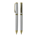 Promotional gift custom metal pen logo white ball point pen with paper pen box